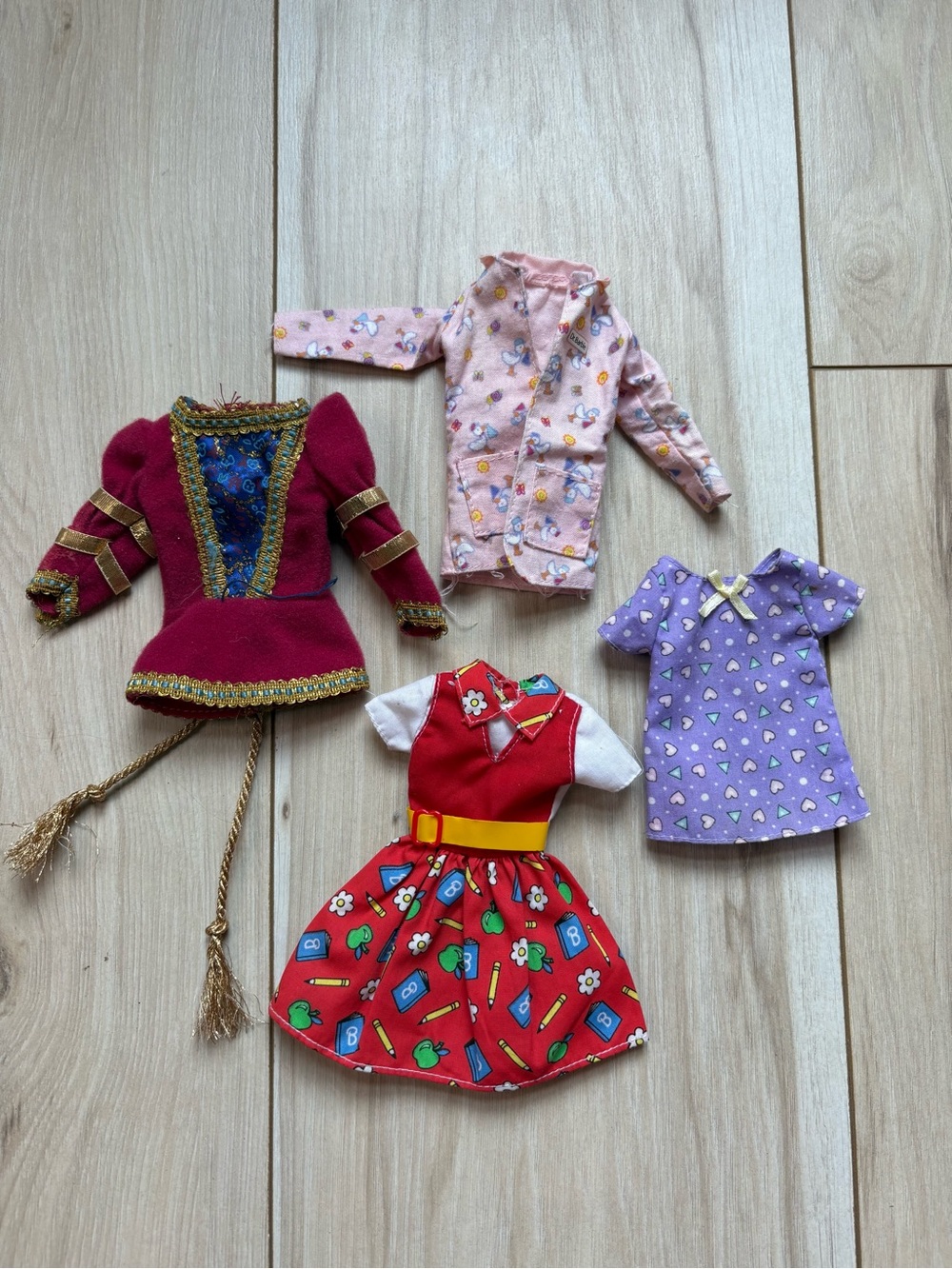 Vintage Barbie Doll Clothes Lot Dr Barbie Happy Family Genie 4 Outfits Mattel